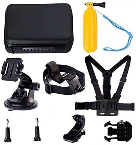 Image of Navitech 8 in 1 Action Camera Accessory Combo Kit With Grey Case - Compatible With Kaiser Baas X300 2.5K Action Camera