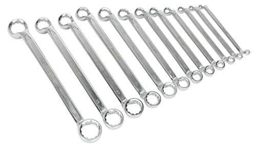 Image of Sealey Ak6328 Offset Double End Ring Spanner Set 12Pc Metric