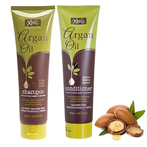 Image of Argan Oil Shampoo and Conditioner With Moroccan Argan Oil Extract Hydrating Nourishing Cleansing Shiny Hair 300ml