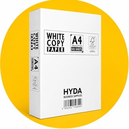 Image of HYDA A4 Printer Paper 75gsm, White Copy Paper, 500 Sheets 1 Ream, A4 Copier Paper for Inkjet, Laser Printers & Copiers