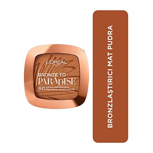 Image of L’Oreal Paris Bronzer, Super Buildable, Back To Bronze Matte Bronzing Pressed Powder, Shimmer Free, Medium, Compact Case, Tanned Look all Year, Matte Bronzing Formula