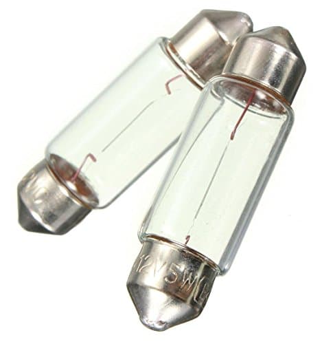 Image of Generisk Number Plate & Interior Car Bulbs – Pair of 12V 5W C5W 239 Festoon Bulbs – Long Life Interior, Number Plate , Registration Plate Bulbs ,Glass Car Bulb