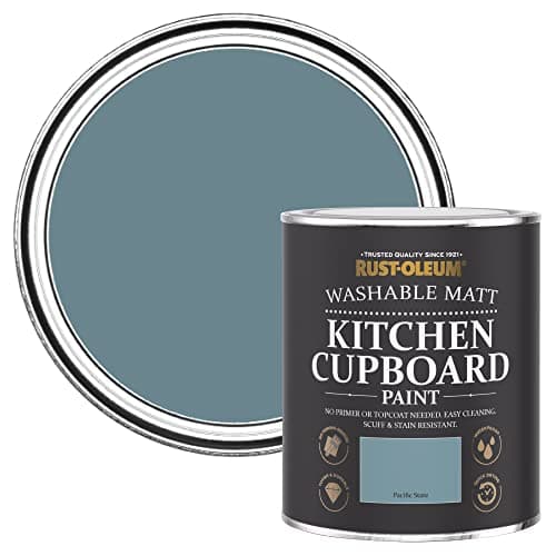 Image of Rust-Oleum Blue Kitchen Cupboard Paint in Matt Finish - Pacific State 750ml