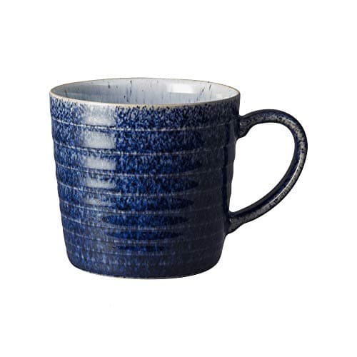Image of Denby Stoneware Studio Blue Cobalt Ridged Mug