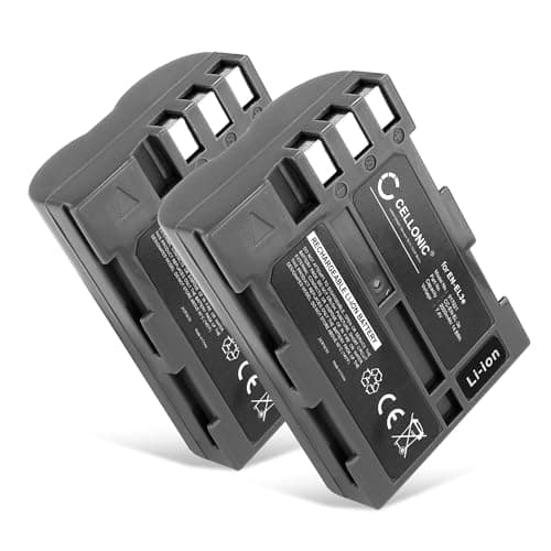 Image of CELLONIC 2x Battery for Camera Compatible with Nikon D700, D90, D200, EN-EL3e - (2000mAh, 7.4V)