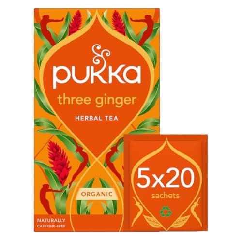 Image of Pukka Herbs Three Ginger Tea 20bag X 5 (Pack of 5)