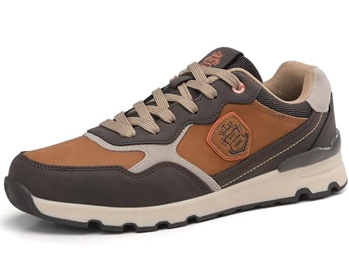 Image of ARRIGO BELLO Mens Trainers Fashion Sneakers Casual Shoes Walking Athletic Sizes 7-11 UK (E Brown, Size_9)