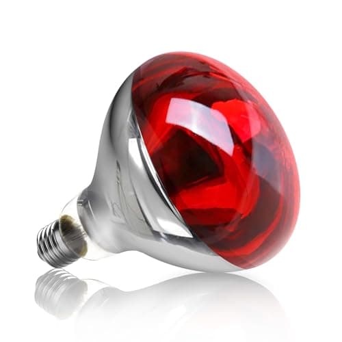 Image of Caldarax E27 250 Watt Infrared Heat Bulb, R125 Infrared Glass Bulb, AC 220-240V, Infra Red Heat Lamp, Reptile Heat Lamp, for Poultry Chicks Puppies, Reptile, Other Animals, 1 Pack