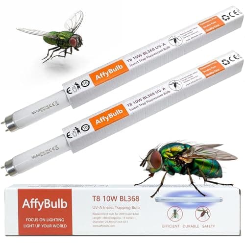 Image of AffyBulb FSL OEM T8 F10W Fly Killer Bulbs (2 Pack), 13in UV BL368 Replacement Tube for 10/20W Insect Killer/Bug Zapper