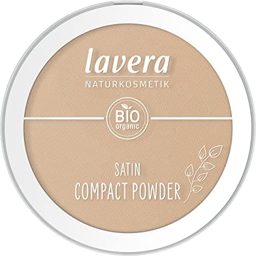 Image of lavera Satin Compact Powder -Tanned 03- nude - Organic Almond Oil & Organic Rice Powder - Vegan - Mattifying - Long-Lasting - Velvety Texture (1 x 9,5g)