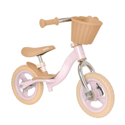 Image of Evo Childrens 10" Glider Balance Bike | My First Toddler Bike | Lightweight Kids' Balance Bike, Walking, Training | Toddler Training Bicycle 2+ (Pink)