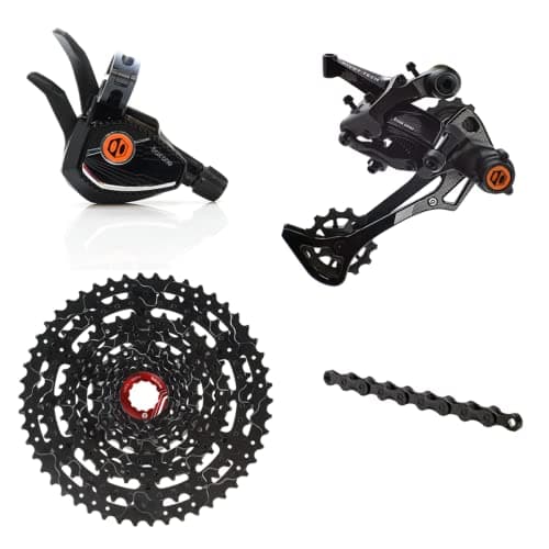 Image of Box One/Two Prime 9 X-Wide 11-50T Range Multi Shift Drivetrain Groupset w Shifter, Rear Derailleur, Cassette, Chain, Shift Cable & Housing Kit Components