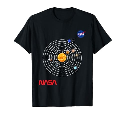 Image of NASA Solar System Planets with name Worm Insignia Logo T-Shirt