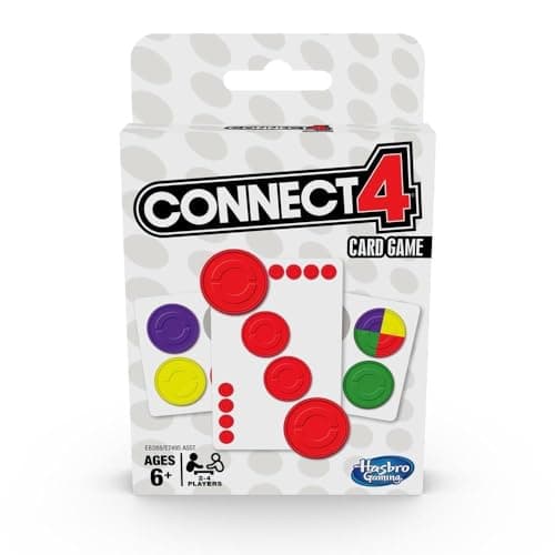 Image of Hasbro Gaming Connect 4 Card Game for Kids Ages 6 and Up, 2-4 Players 4-In-A-Row Game