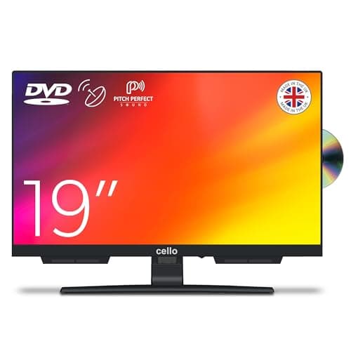 Image of Cello C1924F 19" inch LED Frameless TV Built in DVD Freeview HD with Satellite Receiver Pitch Perfect Speakers Great to fit in small spaces Made In The UK