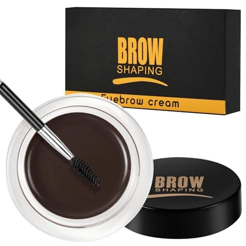 Image of LOPHE Eyebrow Pomade, Highly Pigmented Smudge Resistant Brow Cream for Defined Brows, Long Lasting Tint with Dual Ended Brush, Black Brown 04, 4.5 g