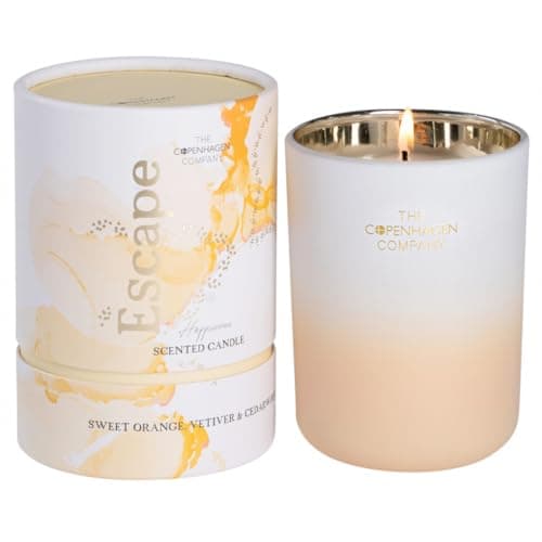 Image of Luxury Scented Candle Gifts for Women | Aromatherapy Natural Wax Blend | 45 Hours Burn time | The Copenhagen Company - Sweet Orange, Vetiver & Cedarwood (7oz)