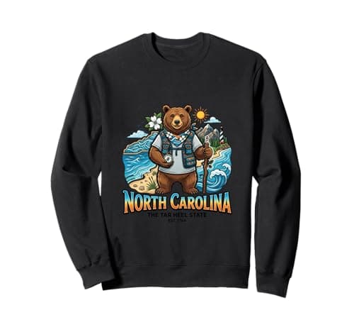 Image of North Carolina Coastal Bear Nature Travel Scenic Sweatshirt