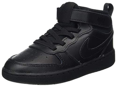 Image of Nike Court Borough Mid 2 (tdv), Unisex Babies’ Track Shoe, Black/Black/Black, 2.5 Child UK (18.5 EU)