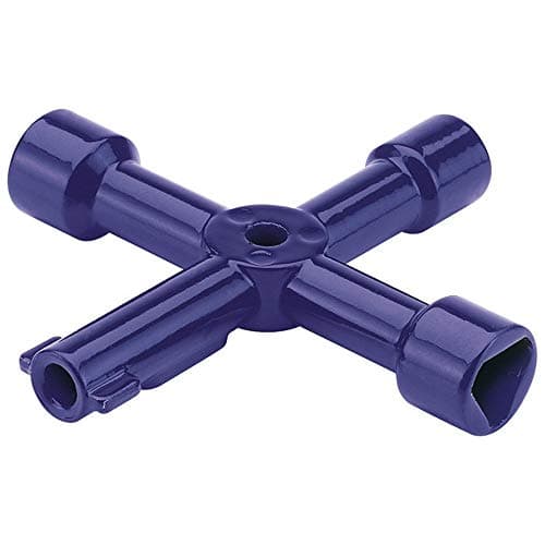 Image of Draper 65393 4 Way Service Utility Key , Blue