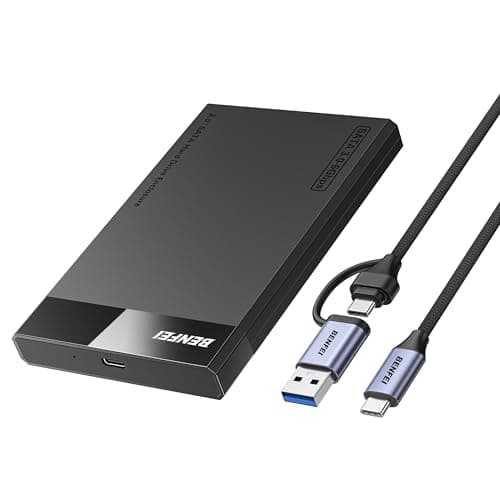 Image of BENFEI 2.5 Inch SATA to USB Tool Free External Hard Drive Enclosure (6Gbps, Optimized for SSD, Support UASP SATA III)