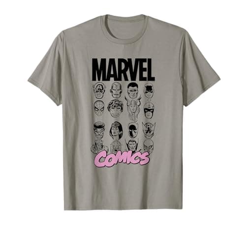 Image of Marvel Comics Multi Heads L T-Shirt