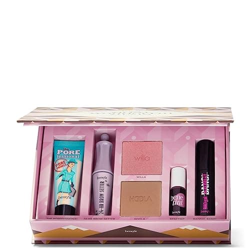 Image of Benefit Most Wonderful minis - Complete beauty kit for brows, face, lips & lashes (Worth 65), neutral-rose blush, rose-tinted lip & cheek stain