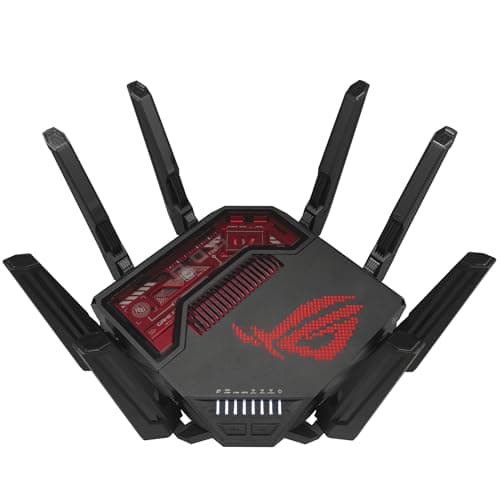 Image of ASUS ROG GT-BE19000 - Wi-Fi 7 Gaming Router - Tri-Band - 19Gb/s Speed - New Bandwidth 320MHz & 4096-QAM, Dual Port 10G, Triple Game Accelerator, Free Network Security, AiMesh