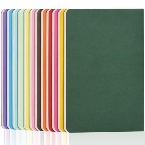 Image of ZCZN A5 Lined Notebooks, 12-Pack, 60 Pages Each, Soft Cover Note Pads Set, 12 Mixed Colours - Ideal for School, Study, Note-Taking