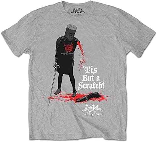 Image of Rock Off Monty Python 'Tis But A Scratch' T-Shirt (Extra Large) Grey