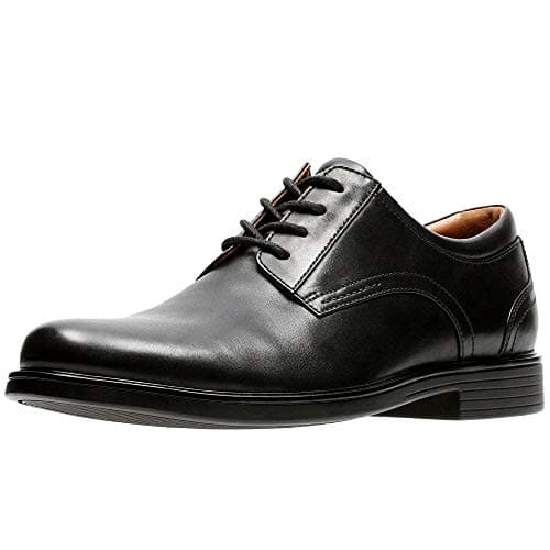 Image of Clarks Un Aldric Lace Mens Black Leather, 7