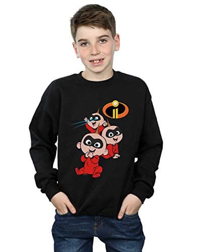 Image of Disney Boys The Incredibles Jak Jak Sweatshirt Black 5-6 Years