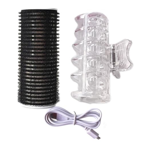 Image of Hair Curlers Rollers | Heated Rollers For Short Hair & Medium Length Hair | Hair Rollers | USB Self-Adhesive Hair Curler Fringe Roller | Usb Heated Hair Curler | Heated Curlers Hair Curling Products