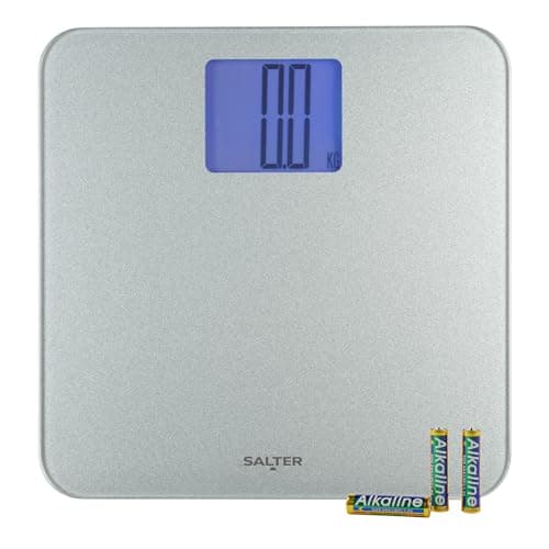 Image of Salter Max Digital Bathroom Scale – Supersize LCD Display, 250 kg Capacity, Large Platform, Easy Read LCD Display, Carpet Feet & Batteries Included, Kg/lbs, Instant Readings, Weight Measurements