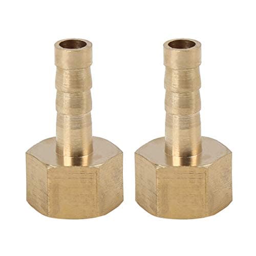 Image of X AUTOHAUX 6mm Hose ID X 1/4'' NPT Female Brass Hose Barb Fitting for Car 2 Pcs