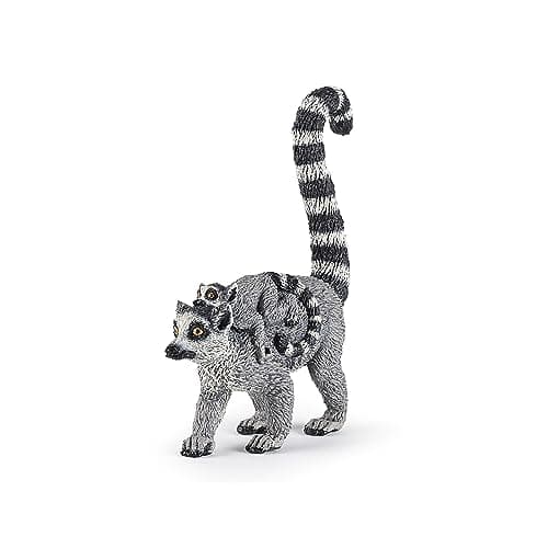 Image of Papo - Realistic Lemur And Baby Figure - Ages 3+ - Wild Life Collection - Educational Play Primates - Gift Idea Toy for Girls and Boys
