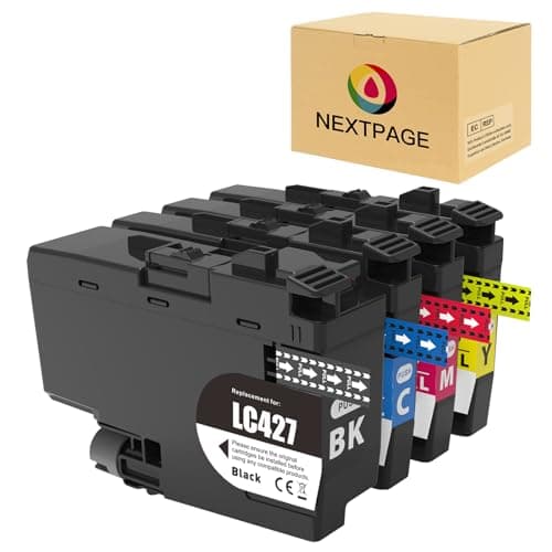 Image of NEXTPAGE LC427 Ink Cartridges Compatible for Brother LC 427 for Brother HL-J6010DW MFC-J5955DW MFC-J6955DW MFC-J6957DW MFC-J6959DW Printer (1 BK 1C 1M 1Y)
