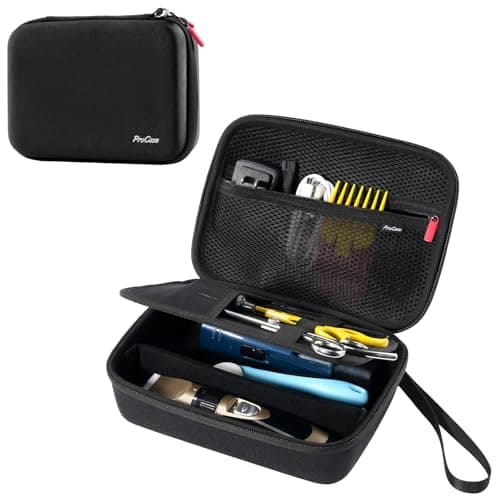 Image of ProCase Hard Pet Grooming Storage Case, Travel Organizer for Oneisall/Wahl/PAPMINI Dog Clippers, Blades, Trimmers and Accessories, Shaver Carrring Bag for Dog or Cat Grooming Kits Supplies -Black