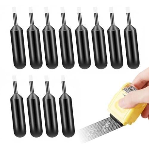 Image of 12 Pcs Identity Theft Protection Roller Stamp Ink Set, ID Security Theft Protection Roller Stamp Inks, Data Defender Ink Refills for Confidential Roller Stamp, Stamp Roller Ink Replacement
