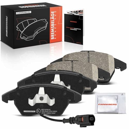 Image of Frankberg Brake Pad Set incl. 4x Pads Front Compatible with Golf IV 1J1 Golf VI 5K1 Golf V 1K1 Polo 9A 9N Golf Plus 521 5M1 Replace# 1K0698151,1K0698151C