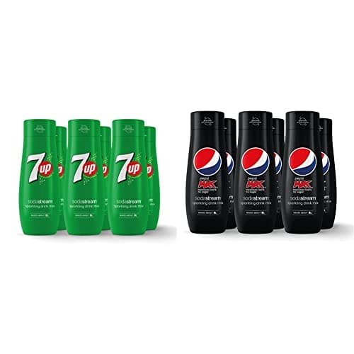 Image of SodaStream 7UP, Makes Up to 54 Litres – 6 x 440 ml Multipack & Pepsi MAX, Makes Up to 54 Litres - 6 x 440 ml Multipack