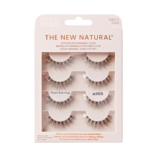 Image of KISS The New Natural False Eyelashes Full Strip Lash Multipack 01, 4 Pairs