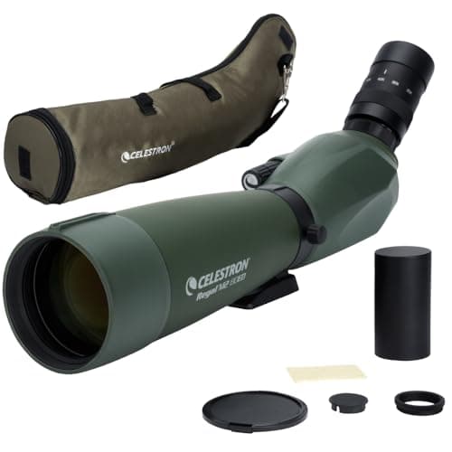 Image of Celestron 52305 Regal M2 20-60x80mm ED Angled Zoom Spotting Scope with Multi-Coated Optics, BaK-4 Prism Glass, Lightweight Magnesium Alloy Body and Padded Carry Case, Green