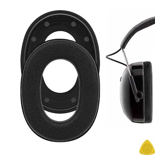 Image of Geekria Replacement Ear Pads for 3M WorkTunes (90541, 90542, 90543, 90544)/ Peltor Sport (Tactical TAC100/ 300/500)/ ZOHAN (EM033/ 037/042)/ PROHEAR(032/033/037) Headphones (Black)