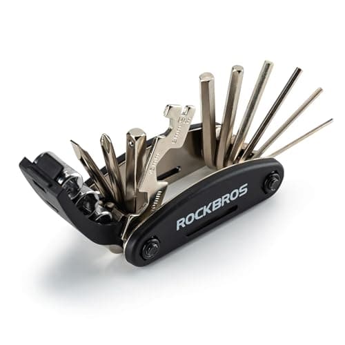 Image of ROCKBROS Bicycle Repair Tool Bike Pocket Multi Function Folding Tool 16 in 1 Black