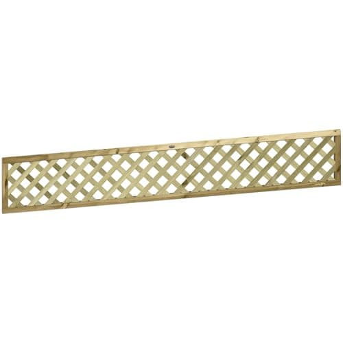 Image of Urban Diamond, 6ft x 1ft Fence Panel Wooden Trellis Topper | Heavy-Duty Wall Lattice for Decorative Privacy Fencing, Outdoor Garden Divider, Pergola, & Arch (Wide: 182.8cm x High: 30cm)