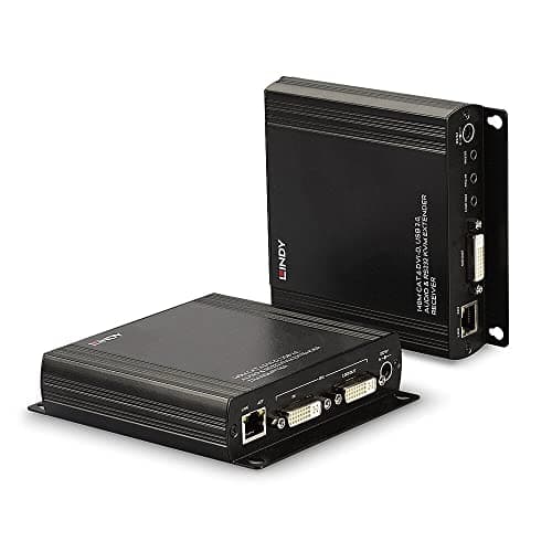 Image of LINDY 140m Cat.6 DVI-D, USB, Audio & RS-232 KVM Extender