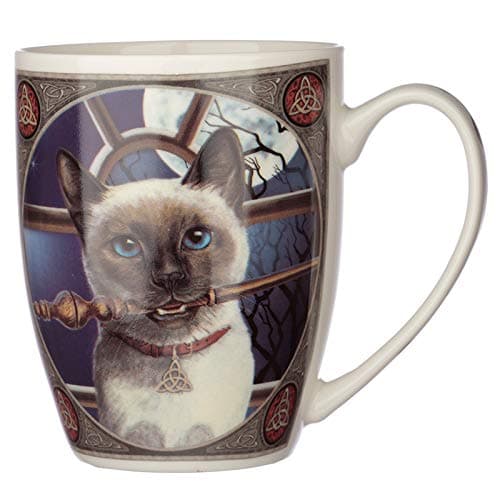 Image of EliteKoopers Lisa Parker Porcelain Mug Hocus Pocus Cat Design For Coffee Tea Lover Gift Item