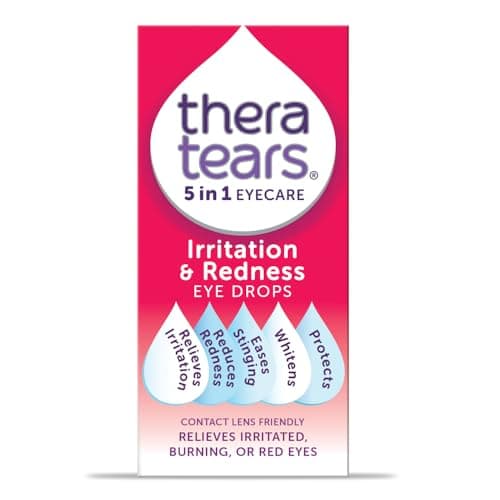 Image of TheraTears Irritation & Redness Eye Drops | Relieves Irritated, Burning or Red Eyes with Natural Whitening | Contact Lens Friendly |5 in 1 Eye Care Drops | 10ml