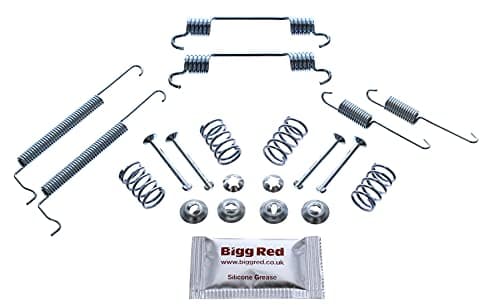Image of Bigg Red - Rear Drum Brake Shoe Fitting Kit - Compatible with Lanos, Daewoo Espero, Lanos, Nexia, Nubira 1.6, Vauxhall Astra Estate, Astravan, Cavalier, Corsa with ABS, Tigra with ABS